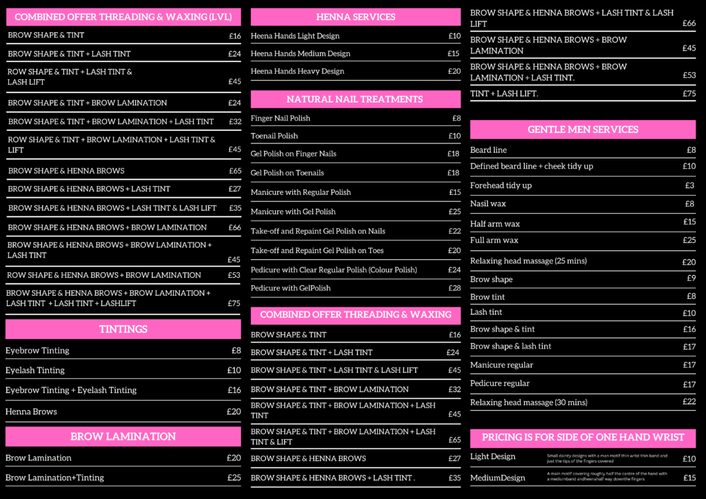 Muskaan Brow Bar Brochure