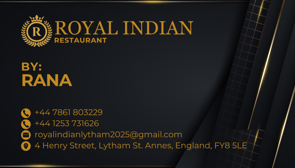 Royal Indian Restaurant Card